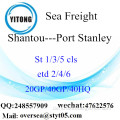 Shantou Port Seefracht Versand nach Port Stanley